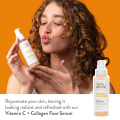 By Nature Vitamin C + Collagen Serum turmeric detail highlighting texture enhancement.