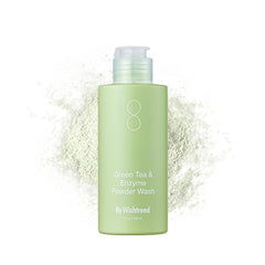 BY WISHTREND Green Tea & Enzyme Powder Wash packaging renewal using PCR materials.