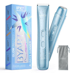 BYART Dual Head Electric Shaver for Women blue device ideal for quick on-the-go grooming