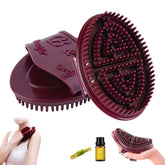 BybuSec Meridian Brush used on belly for targeted relaxation and gentle massage