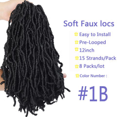 Bylatt natural black 1B faux locs offer a natural look and lightweight wear.