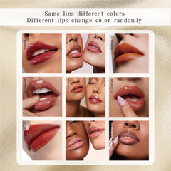 BYMOLIA lip color changing on lips adapts hue with temperature for personalized glow.