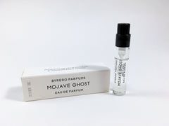 Byredo Mojave Ghost top notes ambrette and sapodilla evoke a warm, inviting daytime fragrance for boosted confidence.