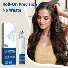 BYXE hair growth serum roll-on application demonstrates easy direct scalp treatment.