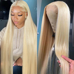 BZN 613 HD lace frontal wig close-up with baby hair for seamless hairline.