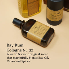 C O Bigelow Bay Rum Cologne label close-up showcasing authentic branding.