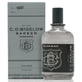 C. O. Bigelow Elixir Black bottle on vanity, ideal for daily refined wear.