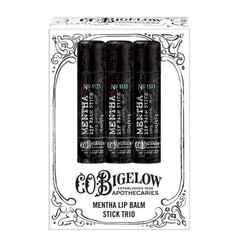 C.O. Bigelow Mentha Lip Balm highlights shea butter and beeswax for lip softness and protection.