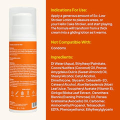 Cake So-Low Lotion application-closeup shows creamy texture for quick absorption and moisture