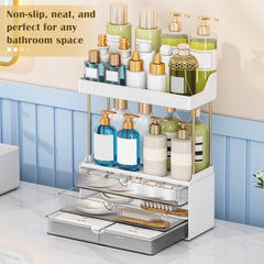 caktraie open shelves showcasing quick-access perfumes and lotions