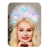 CAKURE light-up snowflake headband glows brightly for festive parties