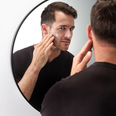 Caldera + Lab The Face SPF fragrance-free label communicates gentle, daily sun care