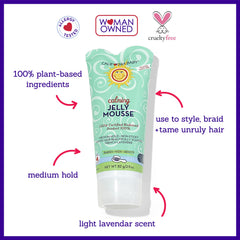 California Baby Calming Hair Gel helping style kids' hair without crunch.
