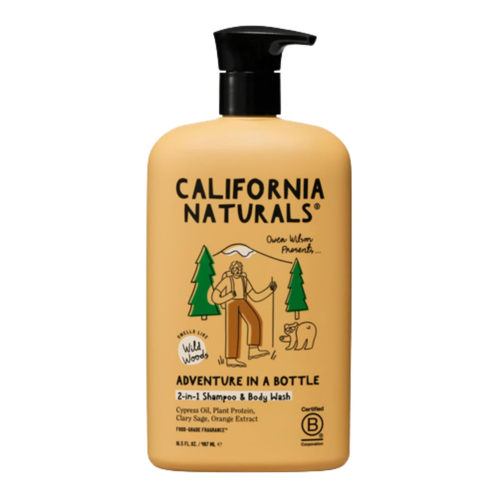 California Naturals Owen Wilson 2en1 fragancia bosques salvajes para cabello y piel suave