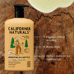 California Naturals Owen Wilson 2en1 textura cremosa que genera espuma suave