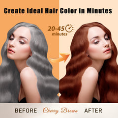Callmynm Hair Dye Shampoo Cherry Brown pour captures easy dispensing and quick color