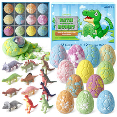 CalmNFiz dinosaur bathbomb with surprise toy inside for kids' bath time fun