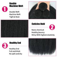 CALNESHIA Brazilian Virgin Remy hair close-up reveals natural texture and healthy shine.