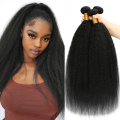 CALNESHIA kinky straight bundles packaging highlights premium quality and easy customization.