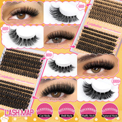 Calphdiar eyelash brush for gentle grooming and neat separation.