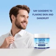 Calvris Scalp Comfort Balm texture highlights lightweight, fast-absorbing formula