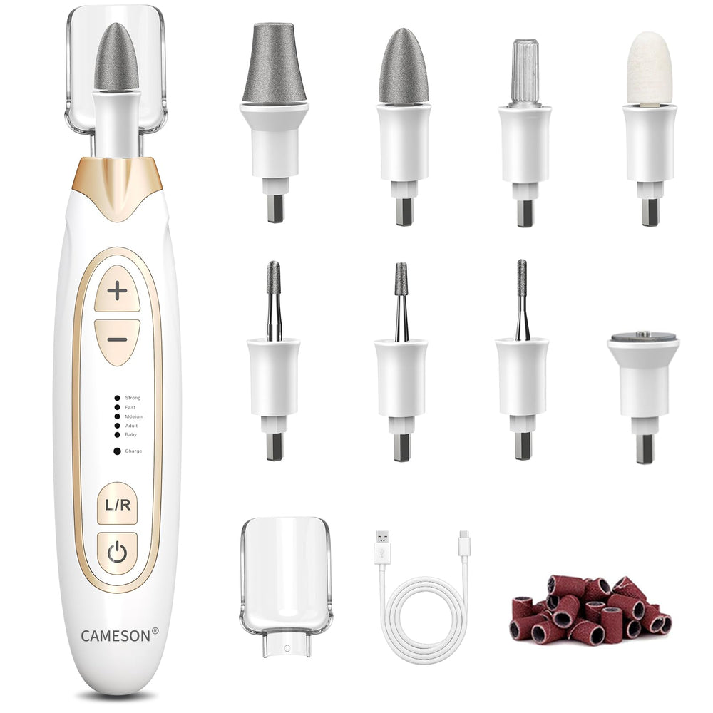 CAMESON cordless electric nail file kit shown in full for at-home nail care