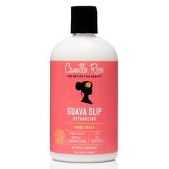 Camille Rose Guava Slip bottle front view shows detangling potential for wash days