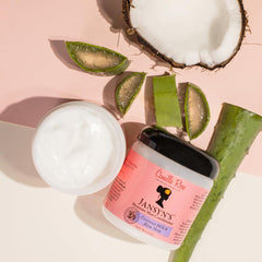 Camille Rose Jansyns Moisture Max application on wet hair shows detangling ease.