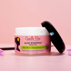 Camille Rose macadamia oil image emphasizes hydrating hair nourishment