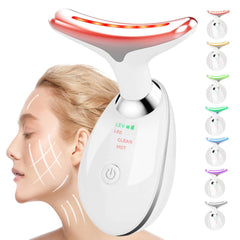 Candio face-neck massager in dolphin shape for portable, spa-like relief.