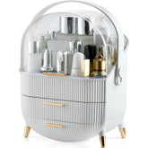 CANITORON makeup organizer on a tidy vanity, full product view.