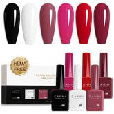CANNI Gel Nail Polish Set packaging front with six colors for easy color selection.