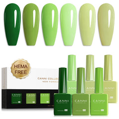 CANNI olive gel nail color bottle for quick spring manicures and precise color visibility.