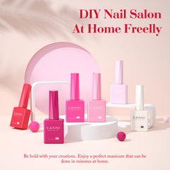 CANNI Pink Gel Nail Polish Set soft blush shade for delicate French tips