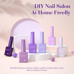 CANNI dark purple gel bottle highlights rich shade for bold nail art.