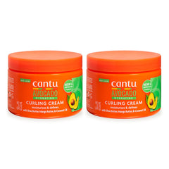 Cantu Avocado Hydrating Curling Cream dual-pack bottles front for hydrated curls