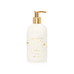 Capri Blue Volcano hand wash bottle front with premium gold detailing for stylish counters