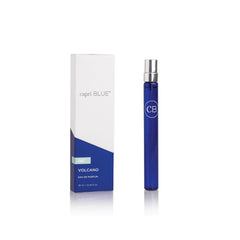 Capri Blue Volcano spray pen packaging showcases portable luxury for on-the-go use.