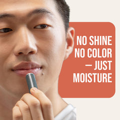 Cardon lip balm anti shine application showing clear, even finish