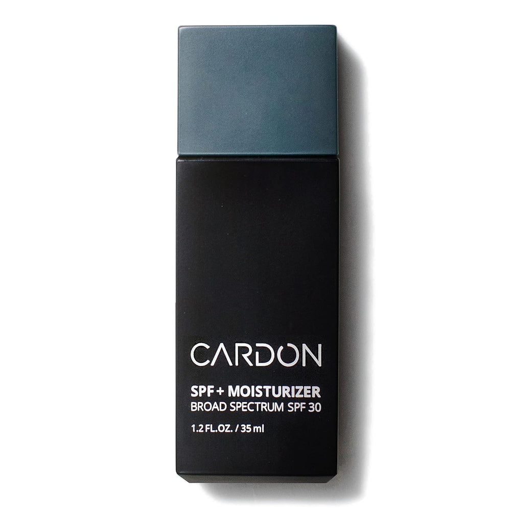 Cardon SPF30 face moisturizer bottle provides lightweight hydration and broad-spectrum protection.