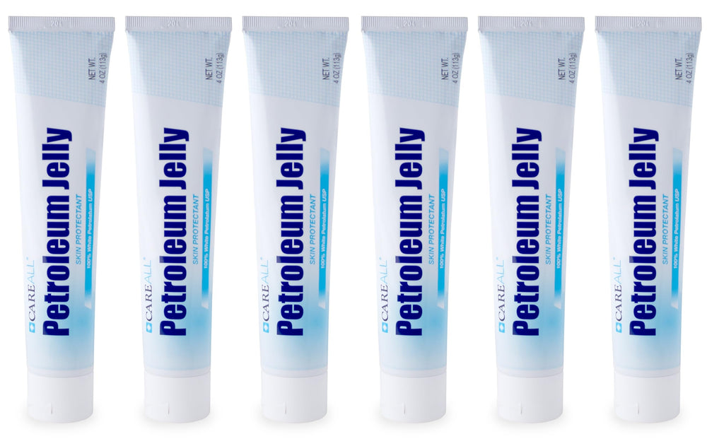 CareAll petroleum jelly 4oz tube package shows compact, reliable skin protection for everyday use.