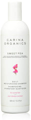 Carina Organics Sweet Pea Shampoo bottle front for daily cleansing