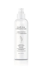 Carina Organics Unscented Leave-In texture adds lightweight hydration for soft, manageable hair.