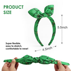 Carkno red Santa monster bow headband offers festive sparkle and secure wear.