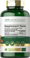 Carlyle Castor Oil softgels in blister pack ready for daily use