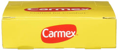 Carmex Classic Lip Balm Medicated tube application showcases soothing relief for dry lips.