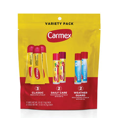 Carmex Classic lip balm tube providing smooth moisture for dry lips