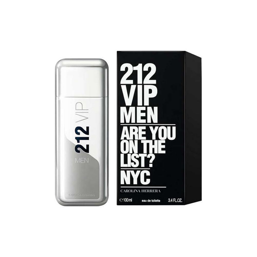 Carolina Herrera 212 VIP bottle front view signals a bold evening fragrance for confident nights.
