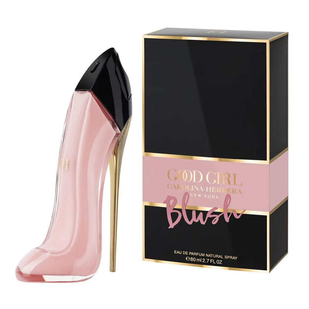 Carolina Herrera Good Girl Blush bottle front for lasting floral wear
