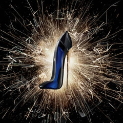 Carolina Herrera Good Girl worn on the wrist suggests versatile night wear.